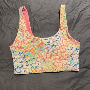 Fabletics Reversible Bra Floral & Pink